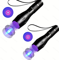 Lampe torche LED UV 365nm en alliage, zoomable, source de lumière violette ultraviolette pour inspection d'agents et chasse aux scorpions
