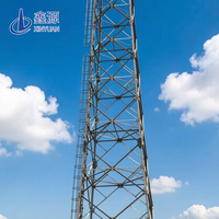 Tour de télécommunication en treillis d'acier à angle personnalisé haute stabilité, Tour de télécommunication 4G 5G haute résistance, Tour en acier de 60m 70m 80m