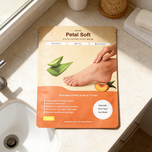 Emballage personnalisé pour <span class=keywords><strong>masque</strong></span> cosmétique pour les pieds, pochette refermable à fermeture éclair trois côtés en aluminium Mylar pour <span class=keywords><strong>masque</strong></span> en feuille - Product Image 5