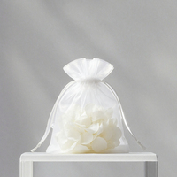 Sacs en organza couleur unie en vrac avec cordon de serrage, pochettes en organza transparentes unies pour cadeaux de mariage, bijoux, emballage cadeau, impression personnalisée