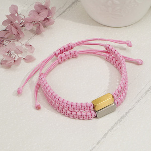 Pulsera de Cuerda de Nailon con Grabado de Logotipo, Nombre o Texto Personalizado, Unisex, de Acero Inoxidable, Hecha a Mano, en Oferta - Product Image 3
