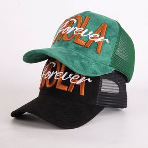 หมวกแก๊ปกีฬาตาข่ายปักลายโลโก้ของคุณเองหมวกเบสบอลหนังนิ่ม5แผงหมวกทรักเกอร์หมวกฮิปฮอปลาย - Product Image 1