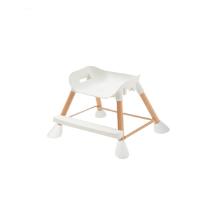 Chaise haute pour bébé avec pieds en bois, <span class=keywords><strong>ceinture</strong></span> de sécurité à cinq points, pédale antidérapante, réglable en hauteur - Product Image 4