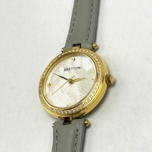 <span class=keywords><strong>Reloj</strong></span> de Pulsera para Mujer con Esfera Redonda Brillante, Bisel con Diamantes, <span class=keywords><strong>Correa</strong></span> de <span class=keywords><strong>Cuero</strong></span> Borgoña, Cuarzo Analógico, <span class=keywords><strong>Reloj</strong></span> de Moda para Damas - Product Image 6