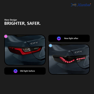 Luz Trasera LED Plug and Play con Diseño de Escamas de Dragón para Honda City <span class=keywords><strong>2022</strong></span>, Kit de Actualización con Intermitentes Dinámicos Secuenciales - Product Image 3