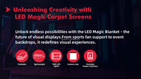 P15 P20 Écran flexible LED pour événement extérieur Tapis publicitaire LED volant Couverture de bannière Pixel magique Signalisation numérique et affichages