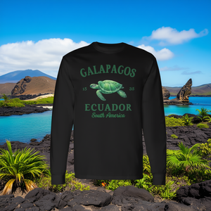 Camiseta de manga larga con estampado de tortuga de Galápagos, Ecuador, camiseta de viaje por Sudamérica - Product Image 3