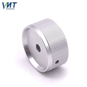Tapa de perilla metálica VMT para interruptor de control de volumen de guitarra eléctrica y bajo, mecanizada por CNC con superficie moleteada y anillo de montaje - Product Image 3