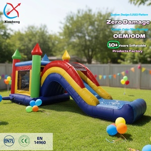 Castillo inflable duradero de alquiler con tobogán acuático combinado de fábrica, gran oferta con precio competitivo, juguete para niños para interiores y exteriores - Product Image 1