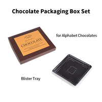 Maßgefertigte Luxus-Schokoladenverpackungsbox-Set mit Blister-Einsatz Premium Starre Geschenkbox und Papiertüte mit Logo