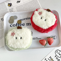 Dompet Boneka Apel Hijau Kartun Grosir, Gantungan Kunci Tas Apel Merah Lucu, Liontin Gantungan Kunci Buah Kreatif, Hadiah Anak-Anak