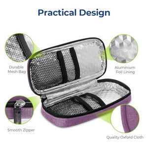 Sac isotherme pour médicaments diabétiques, étui de transport pour stylo à insuline avec blocs réfrigérants approuvés par la TSA - Product Image 4