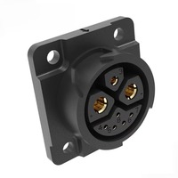 Adaptateur d'alimentation M25/M23 à verrouillage automatique mâle/femelle DC LEDPanel 2+1+5 Stockage d'énergie Étanche IP67 Connecteur en alliage de cuivre Contacts 50A