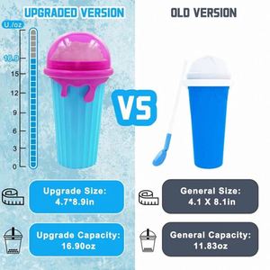 แก้วทำน้ำแข็งปั่น Slushy Maker Cup Magics แก้วบีบน้ำแข็งสำหรับทำสมูทตี้ฤดูร้อน เครื่องทำไอศกรีมสำหรับใช้ในบ้าน - Product Image 6