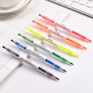 Deli S627 Dual-Ended Highlighter Pen 6 Colors Thick And Thin Tip For Students Stationery - Product Image 3