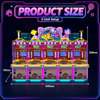 Machine de jeu d'arcade personnalisée OEM/ODM pour parcs d'attractions, construite comme un coin pusher, avec une qualité stable et un système de distribution de jetons