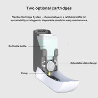 Distributeur de savon liquide pour les mains, 450 ml, écologique, pour usage hospitalier, bouteille rechargeable, pochette jetable, spray d'alcool, à pression manuelle