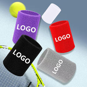 コットン吸湿発散性サッカーテニス冬スポーツスウェットバンドリストバンド刺繍生地工場卸売カスタム女性用 - Product Image 1