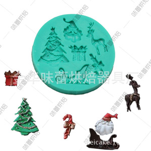 Christmas Style Silicone Cake Mold For DIY Baking Fondant Decorating 1 Pc Snowflake Series - Product Image 1