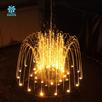 Fuente de Agua Flotante Profesional para Lagos Grandes, Acero Inoxidable 304, Fuente Musical con Luces LED RGB, Alta Potencia, Tipo Davis