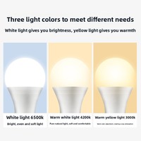 Ampoule LED A60 Culot E27 Économie d'énergie Lumière Blanche Jaune Chaude Tricolore Télécommande CE CRI Élevé 80-90