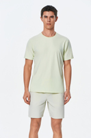 OYGSieg Lot de 6 T-shirts de Sport pour Hommes à Manches Courtes, Hauts Athlétiques à Séchage Rapide, Col Rond, en Spandex/Coton, Tricotés Décontractés, Vierges