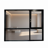 Ventana Abatible de Aleación de Aluminio Resistente con Apertura Suave para Decoración del Hogar y Proyectos de Villas
