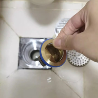 Bouchon de sol anti-odeur à installation facile, avec clapet anti-retour en laiton pour douche et égout