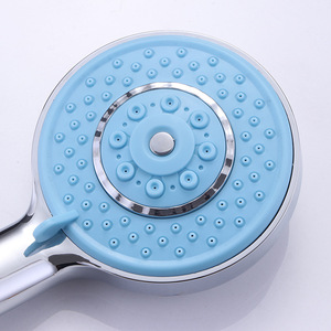 Cabezal de ducha portátil ajustable, redondo, de plástico, diseño moderno, con soporte colgante de un nivel para uso en el baño del hogar - Product Image 2