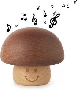Boîte à musique artisanale en bois naturel en forme de champignon, tendance et populaire, avec un adorable <span class=keywords><strong>mini</strong></span> visage souriant, pour la décoration de bureau - Product Image 5