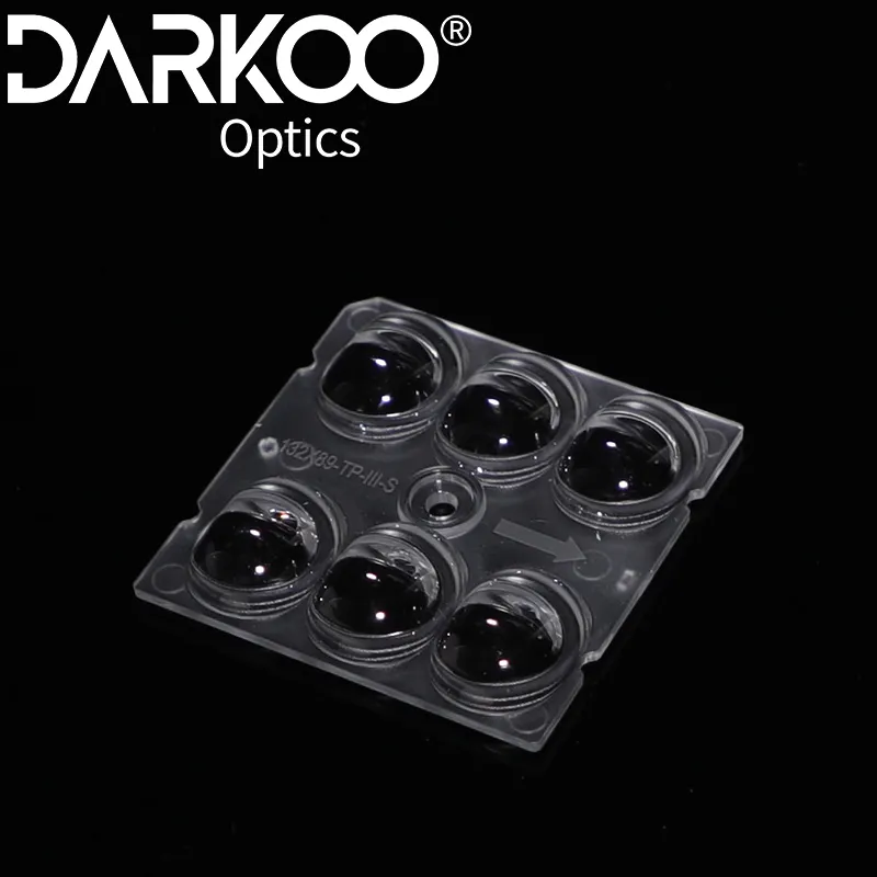 Darkoo lentes ópticas fabricantes, preço de fábrica 1w 3w 160*80 graus 6h1 lentes ópticas de led de alta potência com pmma ou pc