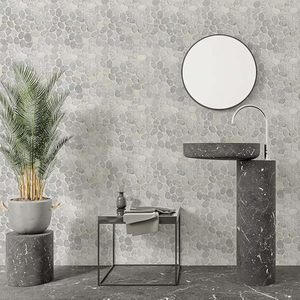 Hoa mưa đầy màu sắc cắt lát đá tự nhiên gạch khảm đá cuội lưới cho ứng dụng biệt thự thiết kế sân vườn trang trí nhà - Product Image 4