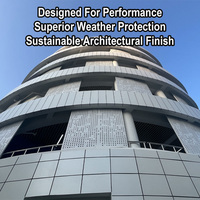 Système de façade ventilée intégré avec revêtement de murs-rideaux en aluminium léger au design moderne et finition effet aluminium pour l'extérieur