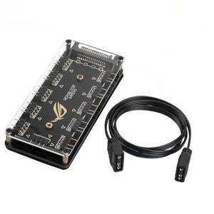 Adaptateur de câble d'extension <span class=keywords><strong>RGB</strong></span> LED 5V 3 broches 10 ports avec alimentation SATA 3 broches ARGB avec boîtier - Product Image 1