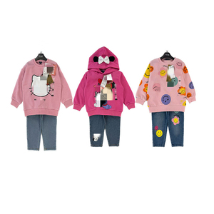 Mới Đến Trẻ Sơ Sinh Bé Quần Áo Thiết Lập Giản Dị Quần Áo Trẻ Sơ Sinh Thiết Lập Hoodies + Quần Jean 2 Pcs Bé Bộ Quà Tặng - Product Image 2