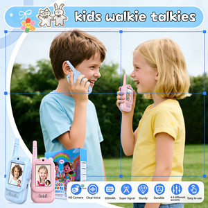 Walkie Talkies Gotodo para Niños, Paquete de 2, Recargables, Alcance de 400m, Radios Bidireccionales, Video <span class=keywords><strong>Chat</strong></span> en Tiempo Real para Niños y Niñas de 3 a 5 Años, Uso en Exteriores - Product Image 2