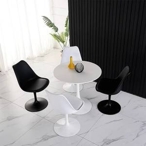 Modern New Design Swivel White Kitchen Restaurant Furniture Plastic <b>Tulip</b> <b>Chairs</b> Dining <b>Chair</b> with Cushion Seat - Product Image 5
