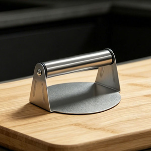 Stainless Steel Hamburger Patty Press Metal Meat Press Kitchen Gadget For Cooking - Product Image 1