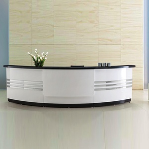 Bureau de réception rond blanc moderne de luxe pour bureau, hôtel, salon de beauté, supermarché et hôpital - Product Image 4