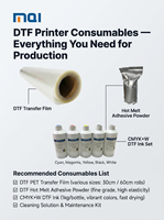 Máquina de impresión DTF de 60 cm con dos cabezales de impresión I3200, impresora DTF para impresión por transferencia de calor en camisetas y prendas con secador y agitador de polvo.