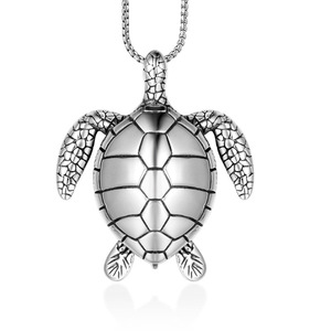 <b>Titanium</b> Steel Turtle Pendant Necklace Unisex Animal Zodiac Gift SP749 - Product Image 1