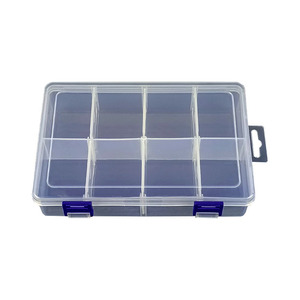 Transparent 8-Compartment Detachable Storage <b>Box</b> For Desktop Organization <b>Tools</b> Paintbrush <b>Small</b> Accessories - Product Image 3