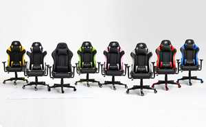 Fauteuil inclinable <span class=keywords><strong>de</strong></span> jeu ergonomique et pivotant à hauteur réglable en cuir synthétique - Product Image 6