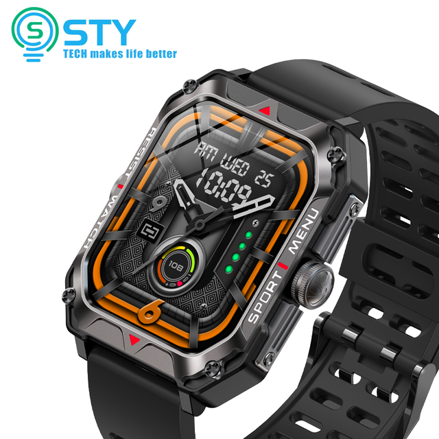 Blood Oxygen Pressure Sleep Tracking IP67 Waterproof Smart Watch 2.02 Inch Outdoor Heart Rate Large Memory Sports Large Battery