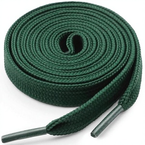 Athletic Flat Polyester Shoelaces for <b>Boots</b> Dark Green - Product Image 5