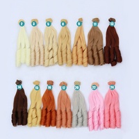 Mini perruque de poupée DIY 20*100cm, cheveux bouclés romains, matériau haute température, fibre synthétique, mini modèle de jouet