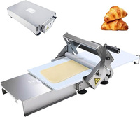 Laminoir à pâte commercial pliable en acier inoxydable pour boulangerie, utilisation manuelle pour farine de blé et lait