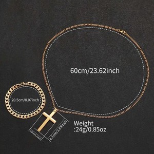 <b>Cross</b>-border Hot-selling Watch Jewelry Set Non-fully Automatic Mechanical Watch Men's Business Fashion Trendy Alloy Stainless - Product Image 4