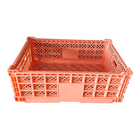 Panier en maille en gros d'usine pour le transport de fruits et légumes caisse en plastique empilable de ferme personnalisée