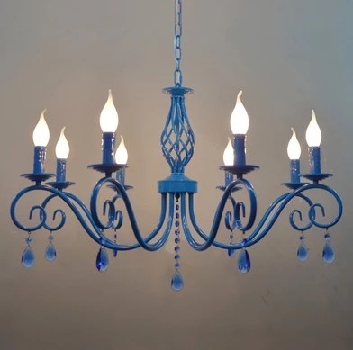 8 luci con cristallo